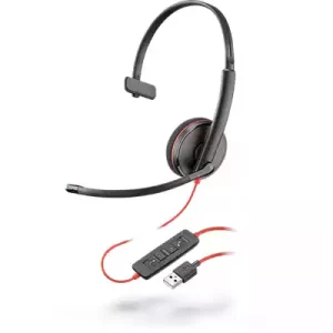 PLANTRONICS BLACKWIRE C3210 UC MONO CORDED HEADSET, USB-A