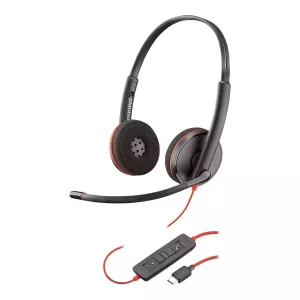 PLANTRONICS BLACKWIRE C3220 UC STEREO CORDED HEADSET USB-C