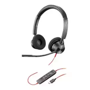 PLANTRONICS BLACKWIRE 3320, UC, STEREO CORDED HEADSET USB-C