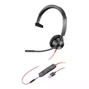 PLANTRONICS BLACKWIRE 3315 MS , MONO CORDED HEADSET USB-A