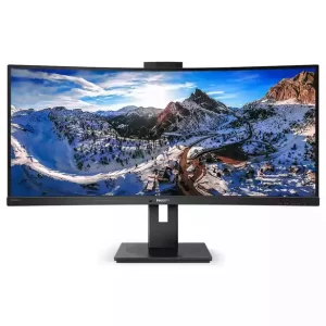Philips 34" Curved Monitor Built-in Webcam and Dock and Speakers