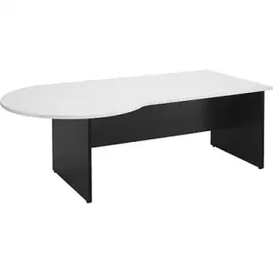 OXLEY P END DESK 2100 X 1050 X 730MM WHITE/IRONSTONE