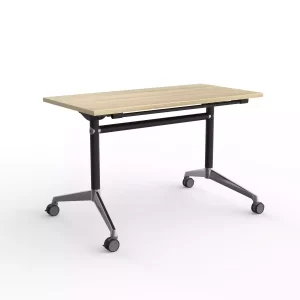 Modulus Flip Table in black- 1200 x 600mm New Oak Top
