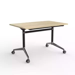 Modulus Flip Table in black- 1200 x 750mm New Oak Top