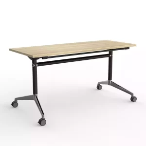 Modulus Flip Table in black- 1500 x 600mm New Oak Top