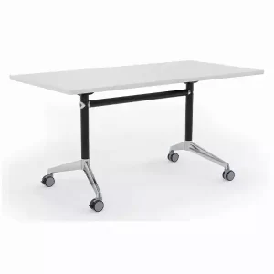 Modulus Flip Table in black- 1500 x 600mm White Top