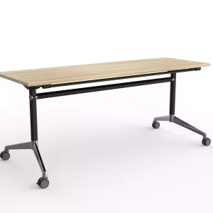 Modulus Flip Table in black- 1800 x 600mm New Oak Top