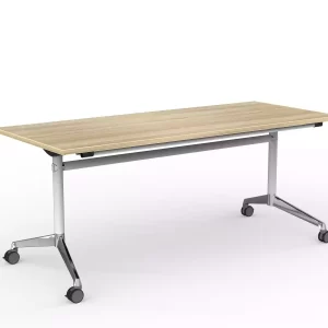 Modulus Flip Table in White- 1800 x 750mm New Oak Top