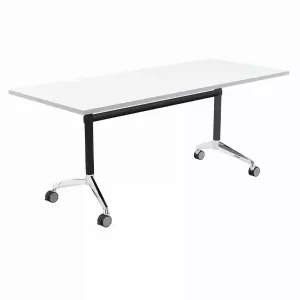 Modulus Flip Table in black- 1800 x 900mm White Top
