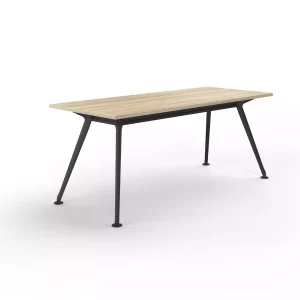1500 x 750mm Team Table- Black Frame, New Oak Top