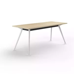 1500 x 750mm Team Table- White Frame, New Oak Top