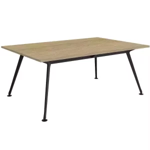 1800 x 1200mm Team Table- Black Frame, New Oak Top