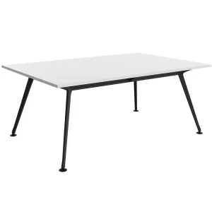 1800 x 1200mm Team Table- Black Frame, White Top