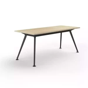 1800 x 750mm Team Table- Black Frame, New Oak Top