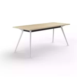 1800 x 750mm Team Table- White Frame, New Oak Top