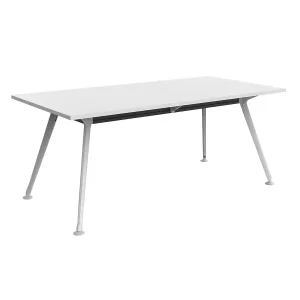 1800 x 900mm Team Table- White Frame, White Top