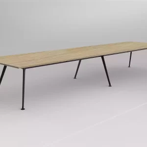 3600 x 1200mm Team Table- Black Frame, New Oak Top
