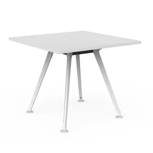 900 x 900mm Team Table- White Frame, White Top