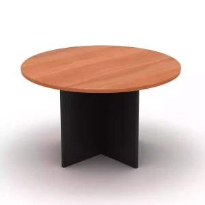 OM ROUND MEETING TABLE 1200 X 720MM CHERRY/CHARCOAL