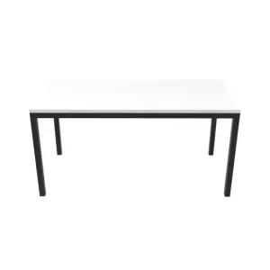 RAPIDLINE STEEL FRAME TABLE 1500 X 750MM NATURAL WHITE