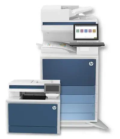 HP multifunction printer and copier setup with a laptop
