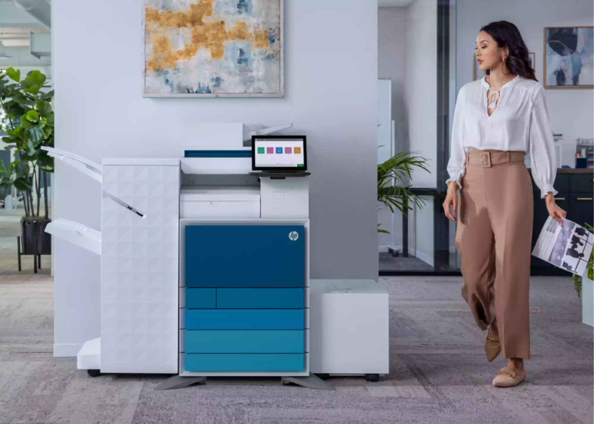 A sleek multifunction printer designed for modern office spaces.